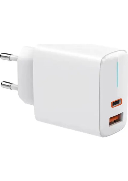 45W USB + Pd Girişli Hızlı Şarj Başlığı Turbo Super Charge Fast Charcıng Şarj Kafası