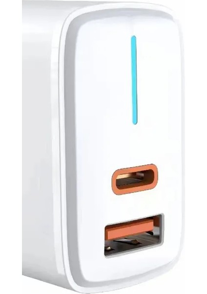 45W USB + Pd Girişli Hızlı Şarj Başlığı Turbo Super Charge Fast Charcıng Şarj Kafası