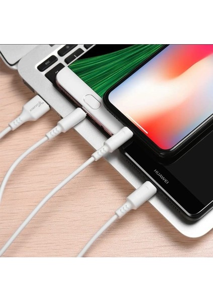 3lü Kablo Çoklu Şarj Kablosu iPhone / Micro / Type-C 3in1 USB Ultra Hızlı Şarj Kablosu