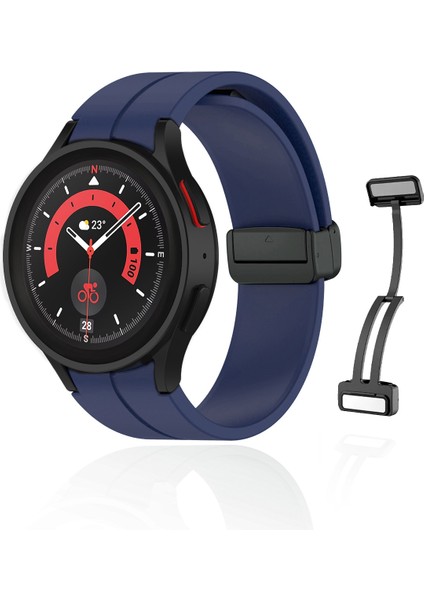 Kip GSM Samsung Galaxy Watch 6 40 43 44 47MM Uyumlu Kordon Su Geçirmez Silikon Spor Kordonu, Kolay Takma/çıkarma, Metal Manyetik Özellikli