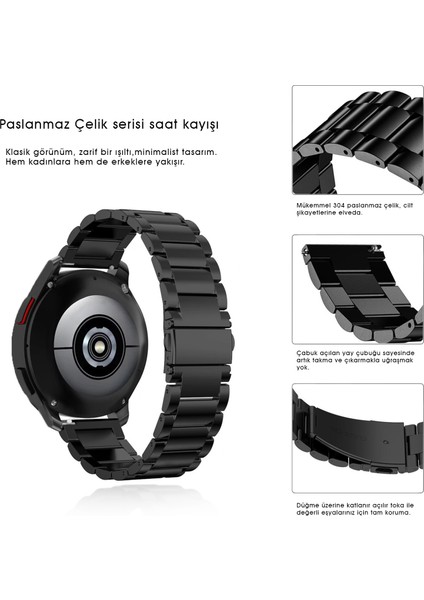 Samsung Galaxy Watch 6 40 43 44 47MM Uyumlu Kordon Metal Kordon Ayarlama Aparatlı Klasik Kordon fiyatları