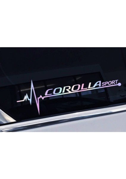 Corolla Yan Cam Sticker Oto Kapı 20 cm x 7 cm Hologram C94