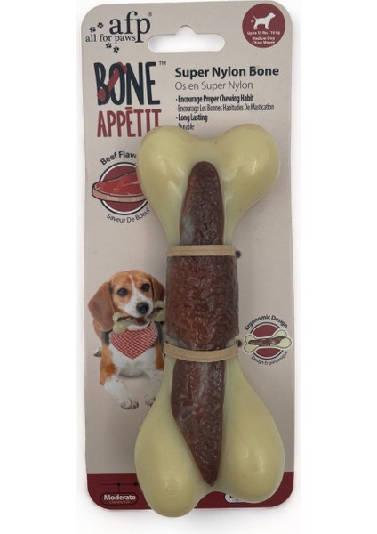 All For Paws Bone Appetit - Super Plastik Kemik - Dana Eti Aromalı