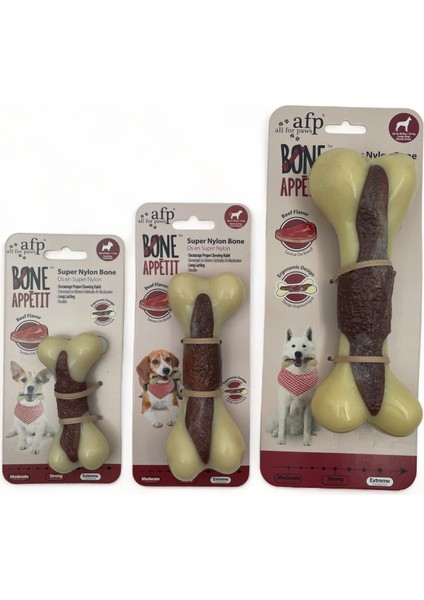 All For Paws Bone Appetit - Super Plastik Kemik - Dana Eti Aromalı