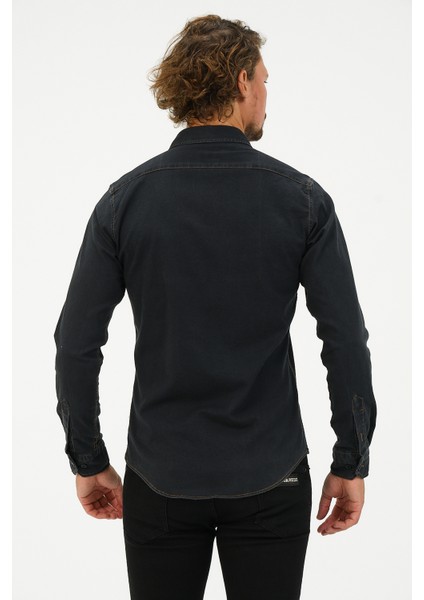 Slim Fit Denim Cepli Gömlek indirimleri