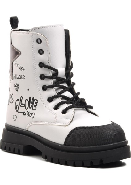 FK-23-1566 Filet Çocuk Botu Beyaz