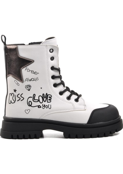 FK-23-1566 Filet Çocuk Botu Beyaz
