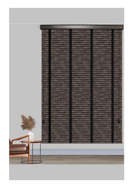 BL222-50 Kahve Ahşap Desen Blackout Polywood Jaluzi