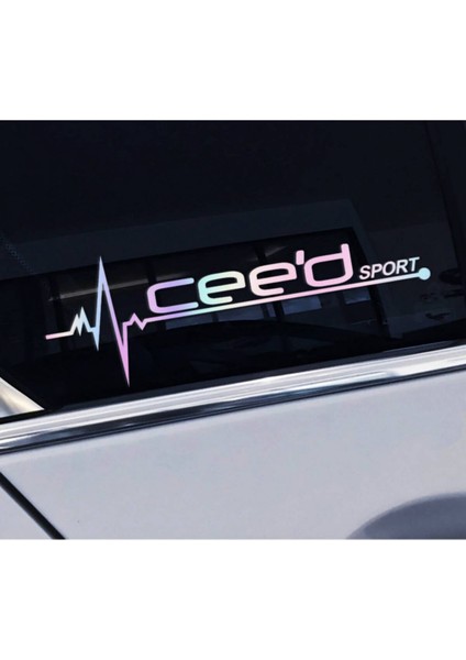 Ceeds Yan Cam Sticker Oto Kapı 20 cm x 7 cm Hologram C55
