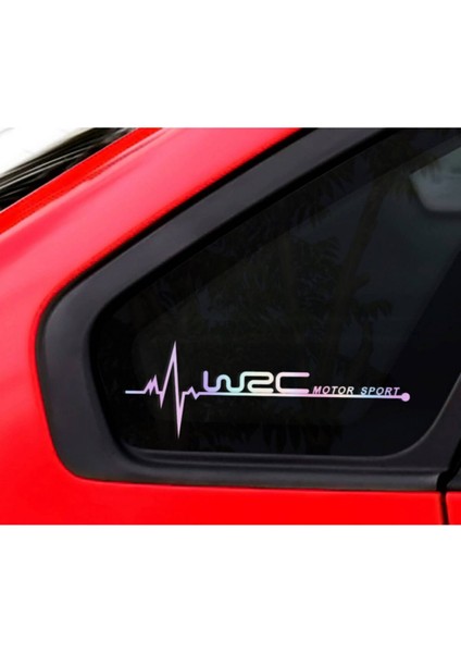 Wr C Yan Cam Sticker Oto Kapı 20 cm x 7 cm Hologram C99