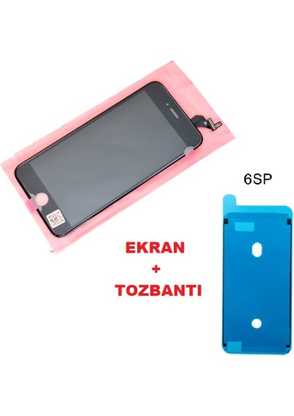 Iphone 6s Plus LCD Ekran Dokunmatik (Lw Marka Toz Bantı) Siyah