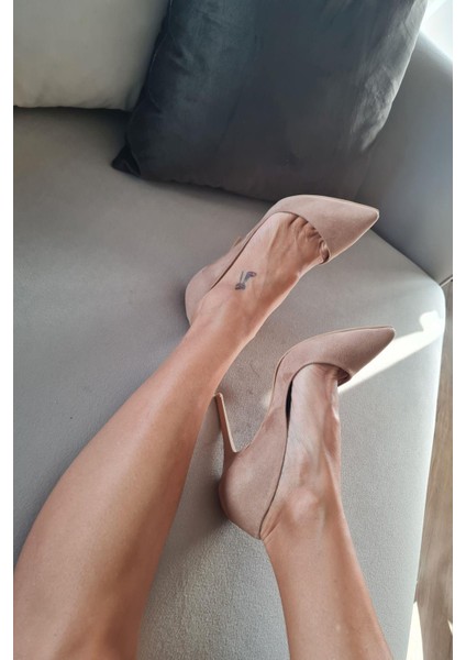 001 200 Topukla Kadın 10 cm Topuklu Klasik Sivri Burun Stiletto