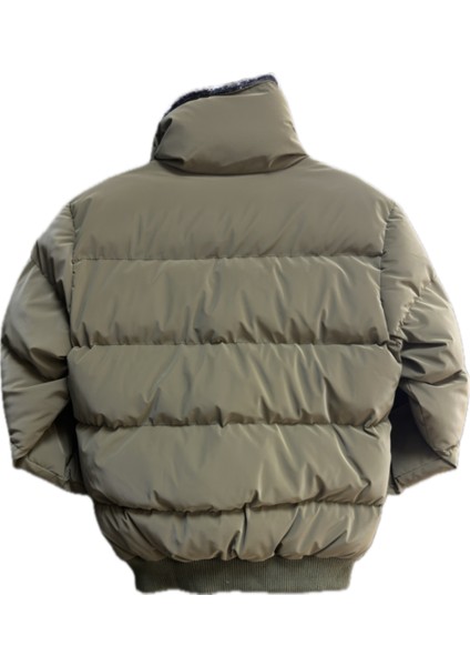 Erkek Slim Fit Şişme Mont Koyu Yeşil fiyatları