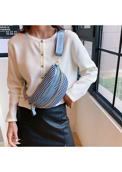 Yeni Moda Gündelik Ekose Omuz Çantası Kadın Kore Banliyö Bel Çantası Göğüs Çantası Omuz Çantası Gelgit (Yurt Dışından) fırsatları