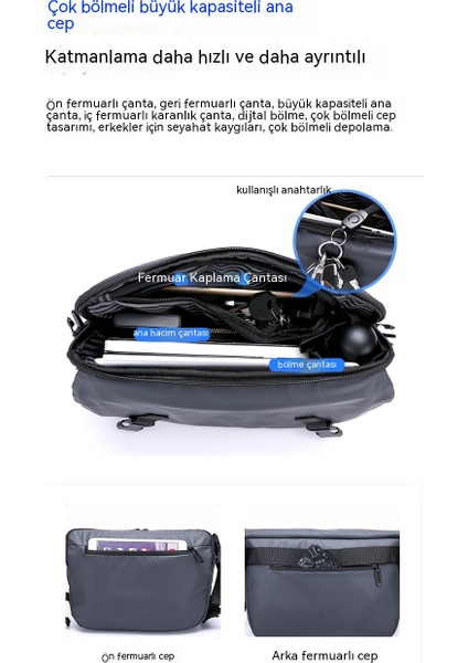 Erkek Çantası Yeni Bisiklet Omuz Çantası Erkek Çantası Gelgit Marka Crossbody Çantası Eğlence Postacı Çantası Işi Küçük Omuz Çantası Sırt Çantası (Yurt Dışından) modelleri