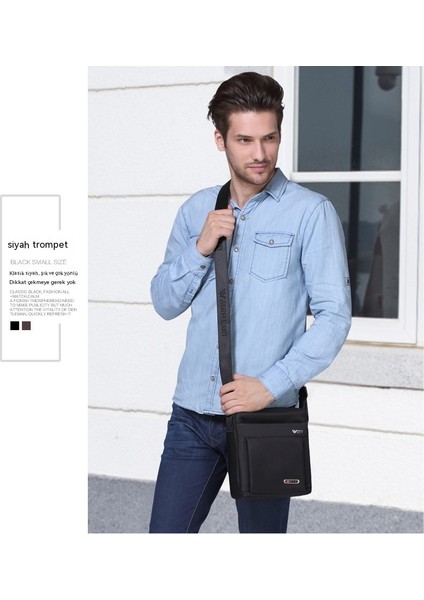 Gündelik Crossbody Çanta Erkek Omuz Çantası Erkek Oxford Kumaş Iş Evrak Çantası Dikey Küçük Çantalar (Yurt Dışından) fiyatları