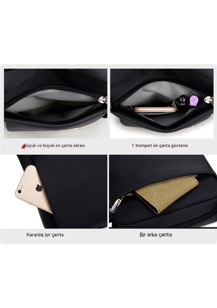 Gündelik Crossbody Çanta Erkek Omuz Çantası Erkek Oxford Kumaş Iş Evrak Çantası Dikey Küçük Çantalar (Yurt Dışından) modelleri