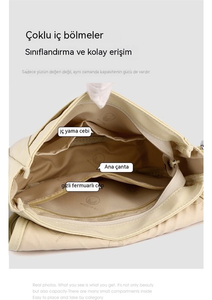 Küçük Çanta Kadın 2023 Yeni Moda Rahat Omuz Çapraz Omuz Çanta Oxford Naylon Bez Çanta Kore Basit Küçük Kare Çanta (Yurt Dışından)