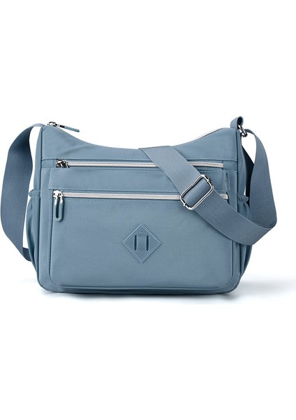 Çanta Kadın Büyük Kapasiteli Çok Katmanlı Kadın Çantası 2023 Yeni Rahat Minimalist Kore Versiyonu Gelgit Düz Renk Moda Tek Omuz Çapraz Omuz Çanta (Yurt Dışından)