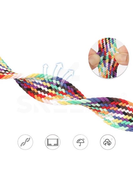 Apple Watch 42-44-45-49MM Ile Uyumlu Fiberlink Manyetik Tokalı Kumaş Örgü Kordon modelleri