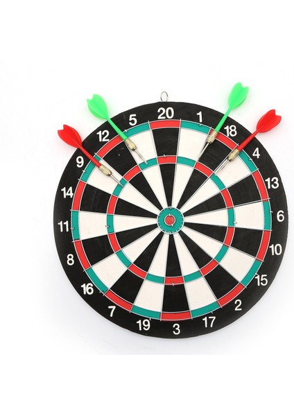 Orta Boy Dart Seti 36 CM Çift Taraflı Dart Hedef Tatası 6 Oklu