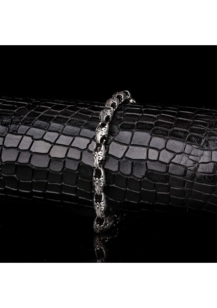 925 Ayar Gümüş Desen Motifli Erkek Bileklik fiyatları