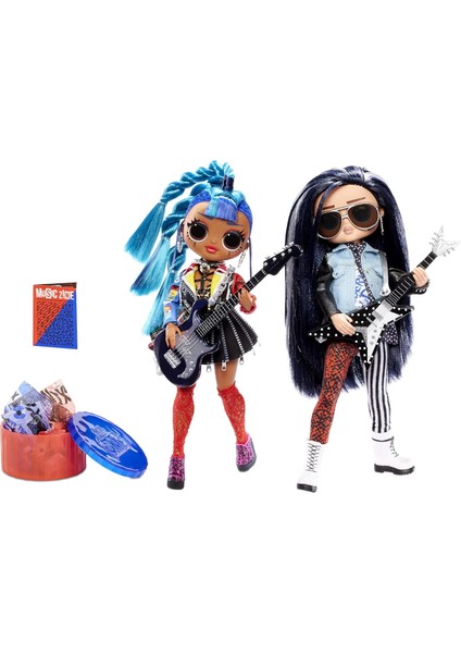 Toychicklol Sürpriz Omg Remix Moda Bebekleri - Rocker Boi ve Punk Grrl - 2'li Paket