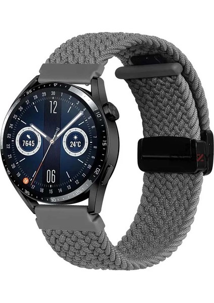 Samsung Gear S3 Frontier R760 – S3 Classic R770 22MM Fiberlink Manyetik Tokalı Örgü Kordon