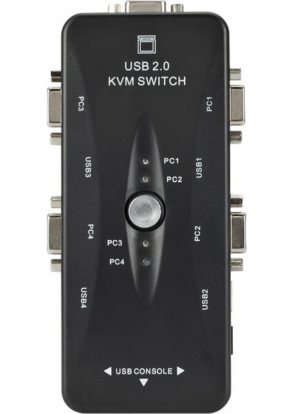4 Port USB Kvm Switch Çoklayıcı 4pc Tek Monitör Kasa Çoğaltıcı