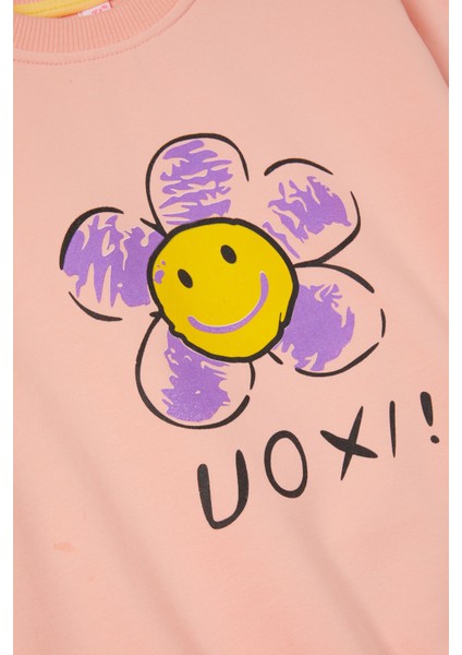 Somon Papatya Baskılı Kız Çocuk Sweatshirt 17014 fiyatları