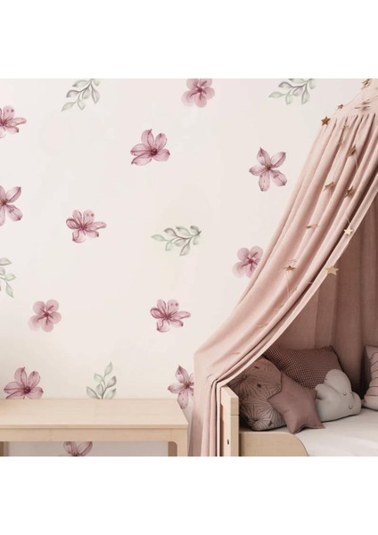 Botanik Çayır Çiçekli Boho Duvar Çıkartmaları, Çiçek Duvar Çıkartmaları fiyatları