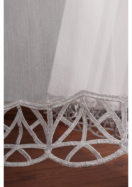 Taç Aplik Bambu 1/2 Seyrek Pile Tül Perde Tek Kanat - Ekru - Vizon 100 x 270 cm fırsatları