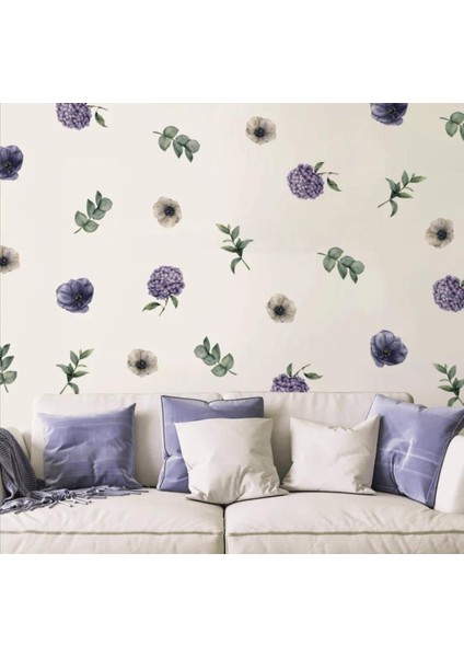 Botanik Yeşil Yapraklar, Boho Tarzı Duvar Duvar Dekorasyon Sticker