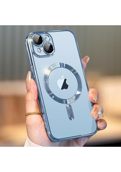 iPhone 15 Uyumlu Kılıf Kamera Lens ve Hoparlör Toz Korumalı Magsafe Şarj Özellikli Esnek Silikon