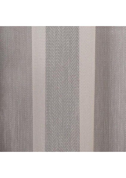 Taç Balık Sırtı Desen 1/2 Seyrek Pile Tül Perde Tek Kanat - Ekru - Vizon 100 x 240 cm