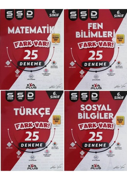 6.Sınıf SSD 4'lü Sistematik Sarmal Deneme Seti