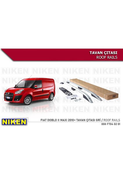 Fiat Doblo 2 Max Uzun Şase Gri Renk 2010-2015 Uyumlu Tavan Çıtası Ürün Port Bagaj Roof indirimleri