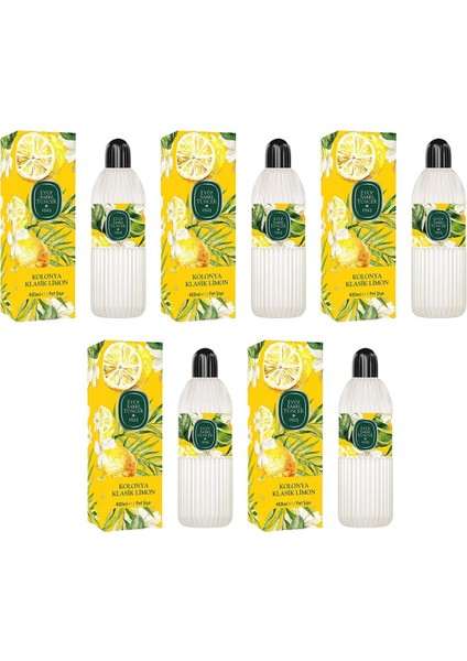 Klasik Limon Kolonyası 80 Derece Şişe 400MLX5