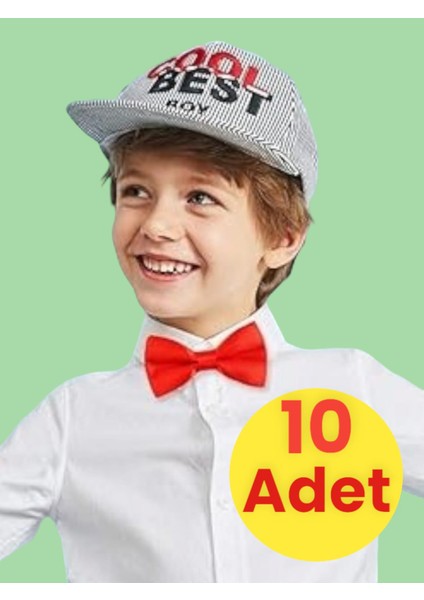Erkek Çocuk Saten Papyon 10 Adet