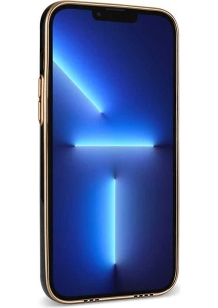 Lyche Apple Iphone 13 Pro Max Uyumlu Kılıf, Gold Detaylı + Cüzdan Kartlıklı + Premium Kalite Kılıf.