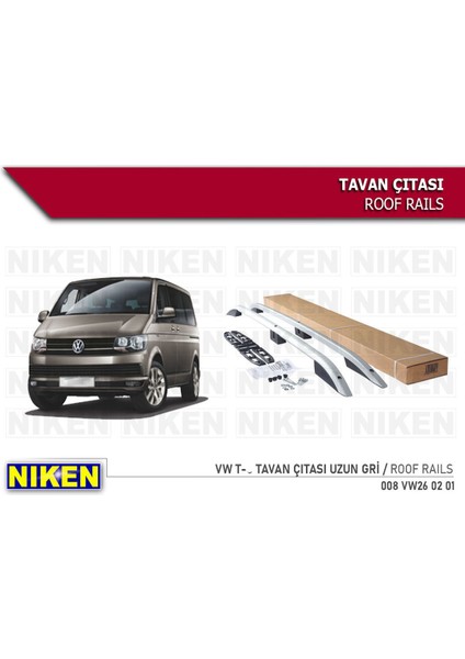 Vw Transporter T6 Kısa Şase Gri Renk Tavan Çıtası Orjinal Ürün Port Bagaj Roof modelleri