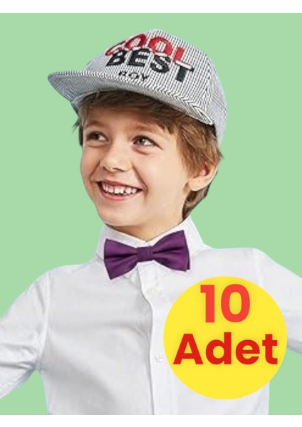 Erkek Çocuk Saten Papyon 10 Adet