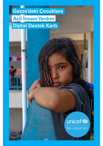 UNICEF Gazze Destek Kartı 500 TL