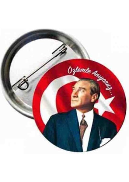Özlemle Anıyoruz Atatürk Rozeti 20'li Set