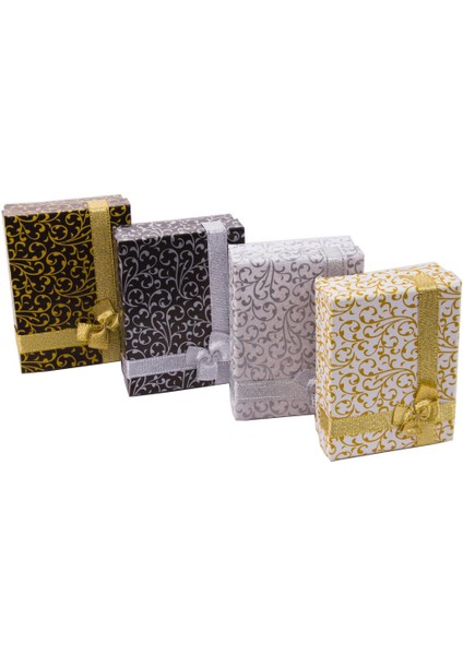 Simli Kurdelelli Özel Desenli Set Kolye Hediye Kutusu 24Lü modelleri