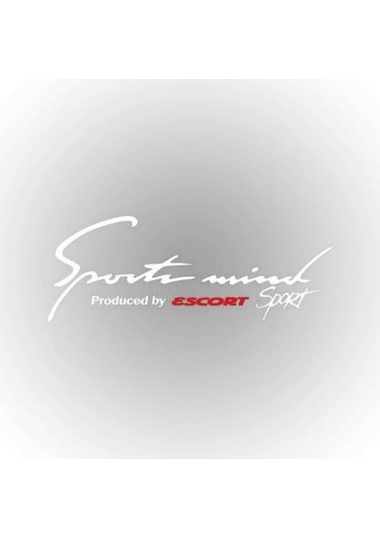 Escort Sports Mind Oto Sticker 30 cm x 11 cm Beyaz Yazı 164