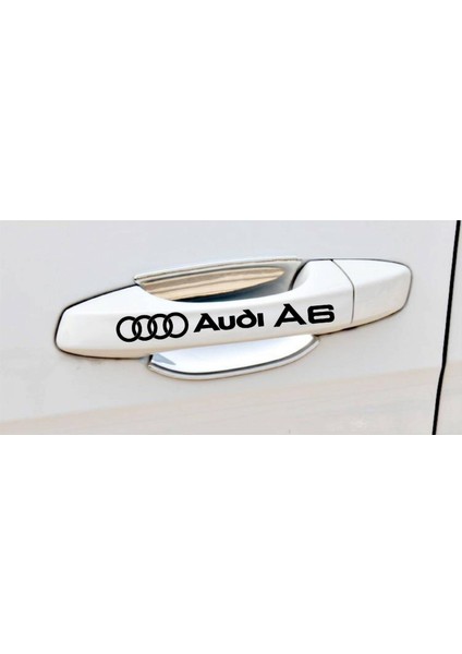 A6 Kapı Kolu ve Jant Sticker Seti 8 Adet Yazı 26