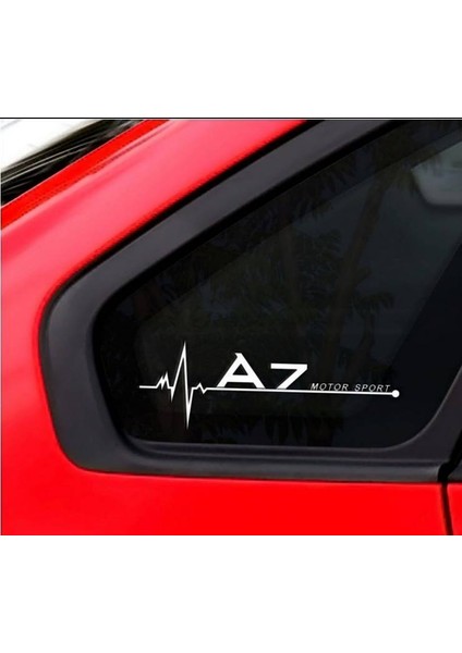 A7 Yan Cam Sticker Oto Kapı Çıkartma Tuning Oto 20 cm x 7 cm Yazı 29