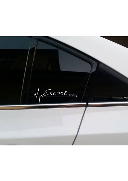 Escort Yan Cam Sticker Oto Kapı Çıkartma Tuning Oto 20 cm x 7 cm Yazı 165