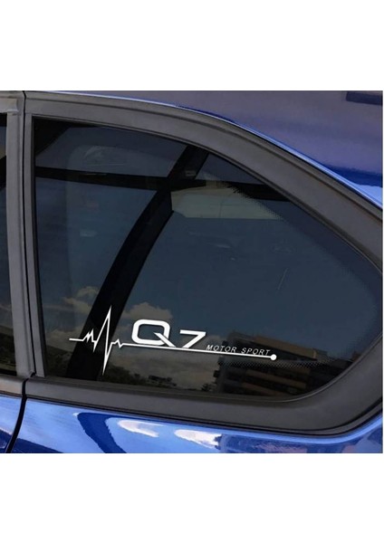 Q7 Yan Cam Sticker Oto Kapı Çıkartma Tuning Oto 20 cm x 7 cm Yazı 34